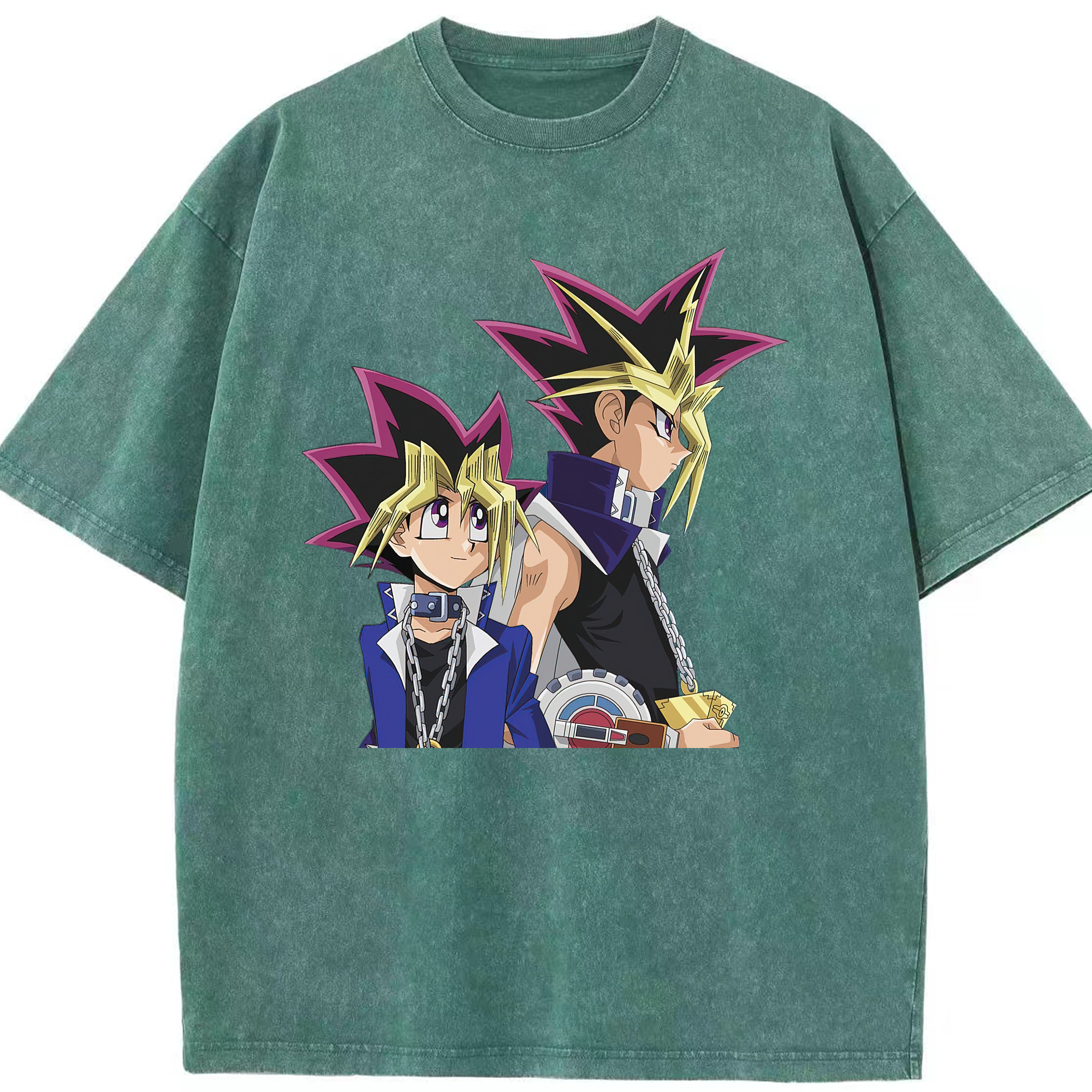 （画像用） 遊☆戯☆王 Yu-Gi-Oh! 綿100% ヴィンテージ風 半袖Tシャツ（フロントプリント）